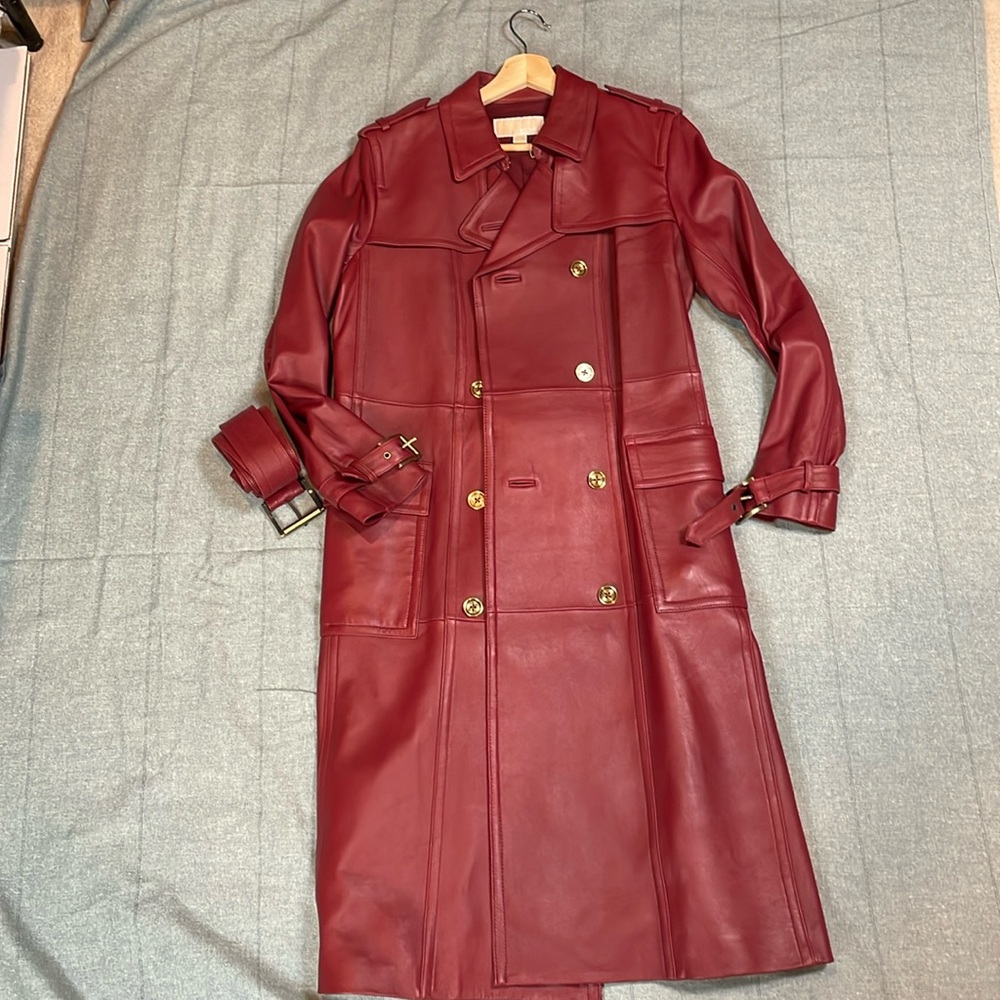 Micheal Kors - L leather Trench coat